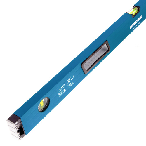 Уровень алюминиевый, 1000 мм, усиленный с ударопрочными заглушками, рукоятки, 3 глазка Gross по ценам производителя в Москве с доставкой по всей России