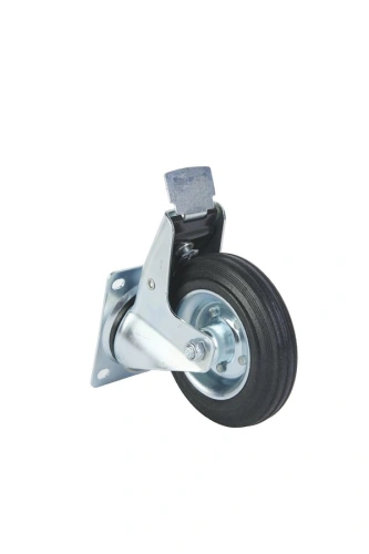 Колесо поворотное усиленное резина SRCB 63 160 мм с тормозом по ценам производителя в Москве с доставкой по всей России