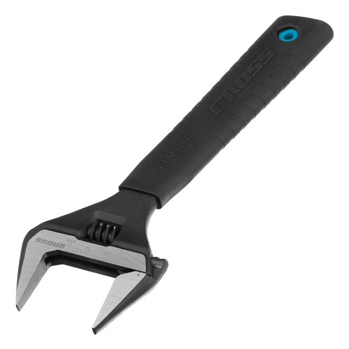 Ключ разводной, 200 мм, CrV, тонкие губки, защитные насадки Gross по ценам производителя в Москве с доставкой по всей России