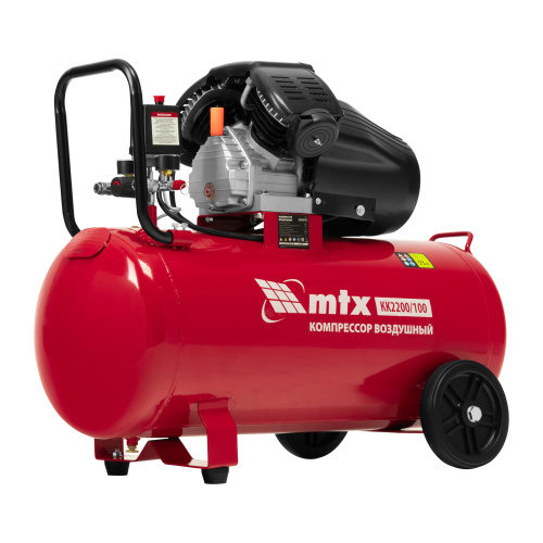 Компрессор воздушный КК-2200/100, 2,2 кВт, 350 л/мин, 100 л, прямой привод, масляный MTX по ценам производителя в Москве с доставкой по всей России