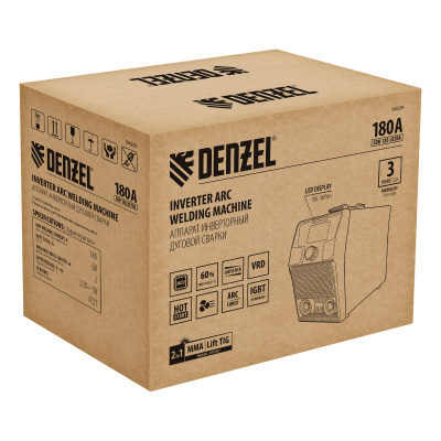 Аппарат инвертор. дуговой сварки SDR-185 Ultra, 180 А, ПВ 60% Denzel по ценам производителя в Москве с доставкой по всей России