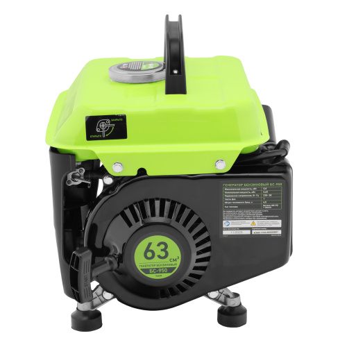 Генератор бензиновый БС-950, 0.8 кВт, 230 В, 2-х тактный, 4 л, ручной стартер Сибртех по ценам производителя в Москве с доставкой по всей России