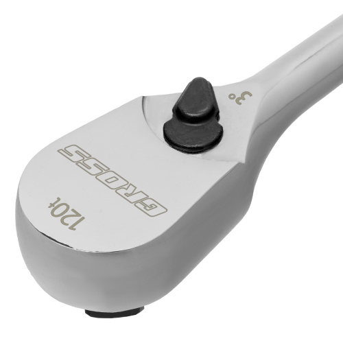 Ключ-трещотка 1/2", CrV, 120 зубьев, цельнометаллический, хром Gross по ценам производителя в Москве с доставкой по всей России