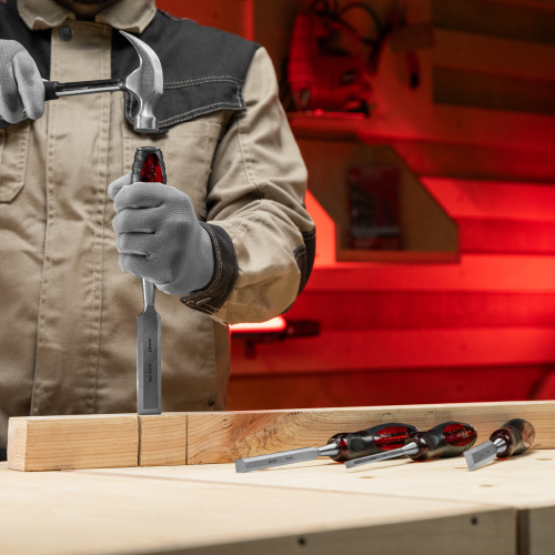 Набор долот-стамесок плоских "Тигровый глаз", 4 шт, 6-12-18-24 мм Matrix по ценам производителя в Москве с доставкой по всей России