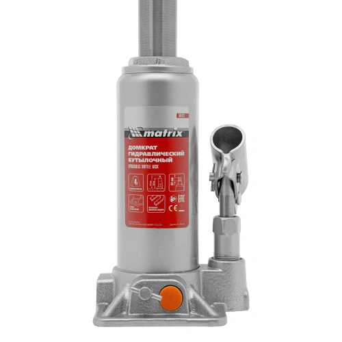 Домкрат гидравлический бутылочный, 4 т, h подъема 194-372 мм Matrix по ценам производителя в Москве с доставкой по всей России