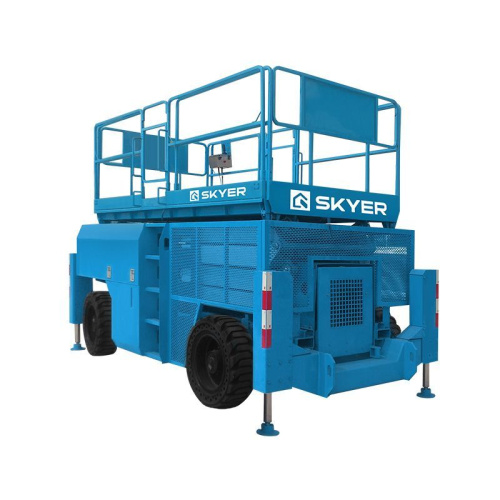 Подъемник самоходный дизельный ножничный с выдвижными платформами SKYER DPL1868 по ценам производителя в Москве с доставкой по всей России