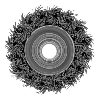 Щетка для УШМ, 65 мм, М14, "чашка", крученая проволока 0.5 мм Matrix по ценам производителя в Москве с доставкой по всей России