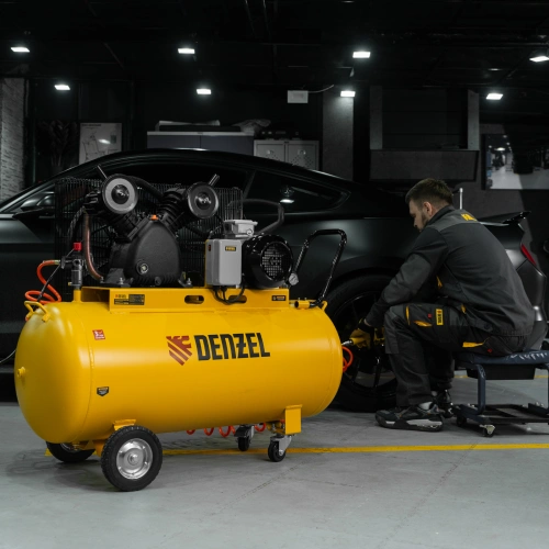 Компрессор воздушный рем. привод BCV 4000-T/200, 4,0 кВт, 200 литров, 690 л/мин Denzel по ценам производителя в Москве с доставкой по всей России