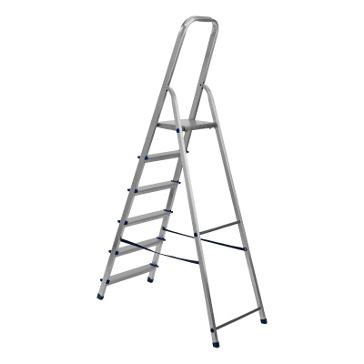 Стремянка, 6 ступеней, алюминиевая, Сибртех по ценам производителя в Москве с доставкой по всей России