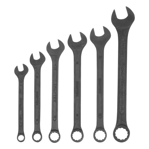 Набор ключей комбинированных, 8 - 17 мм, 6 шт., CrV, фосфатированные Сибртех по ценам производителя в Москве с доставкой по всей России