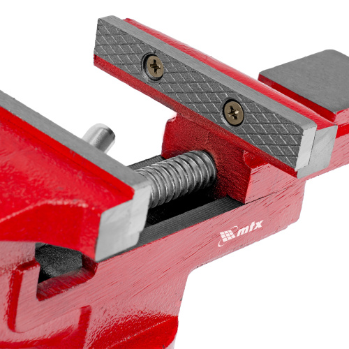 Тиски слесарные, 80 мм, настольные, поворотные, c наковальней MTX по ценам производителя в Москве с доставкой по всей России