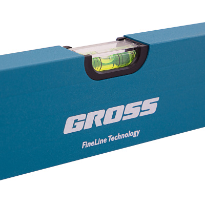 Уровень алюминиевый, 1800 мм, усиленный с ударопрочными заглушками, рукоятки, 3 глазка Gross по ценам производителя в Москве с доставкой по всей России