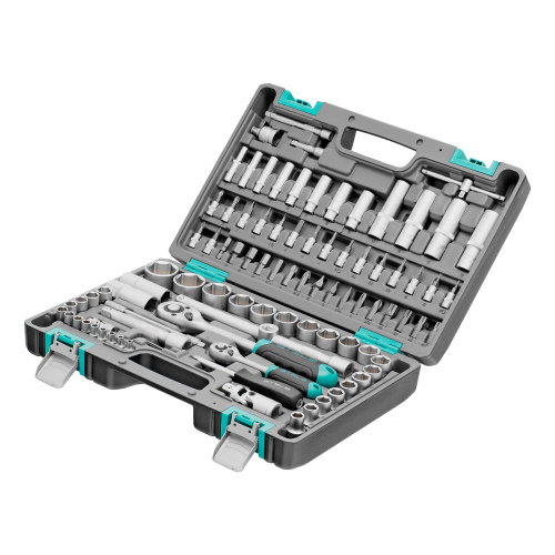 Набор инструментов, 1/2", 1/4", CrV, пластиковый кейс 94 предмета Stels по ценам производителя в Москве с доставкой по всей России