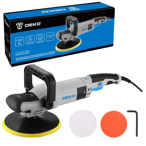 Шлифмашина полировальная сетевая DEKO P1500-D PRO, 180мм, 1500 Вт по ценам производителя в Москве с доставкой по всей России