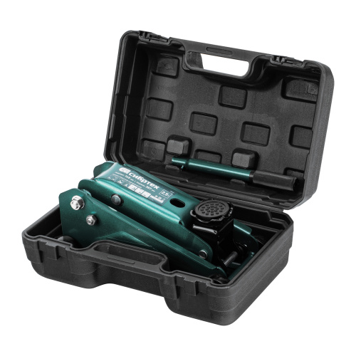 Домкрат гидравлический подкатной, 2,5 т, 148-387 мм, в пласт. кейсе Сибртех по ценам производителя в Москве с доставкой по всей России