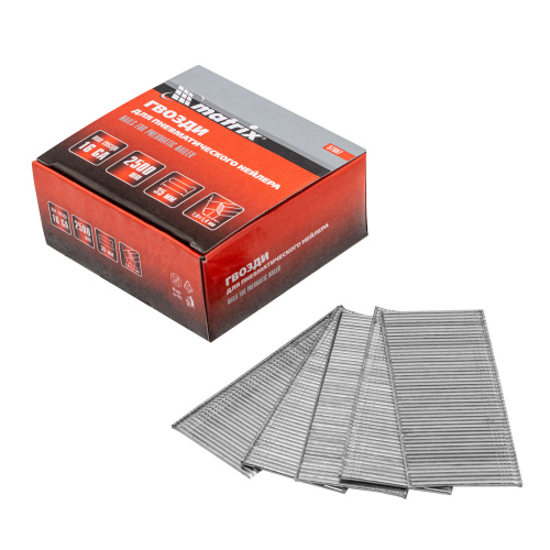 Гвозди для пневматического нейлера 16GA, сечение 1.6 х 1.4, длина 35 мм, 2500 шт Matrix по ценам производителя в Москве с доставкой по всей России