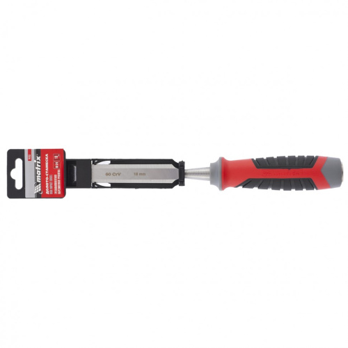 Долото-стамеска, 18 мм, 60 CrV, трехкомпонентная обрезиненная рукоятка Matrix по ценам производителя в Москве с доставкой по всей России