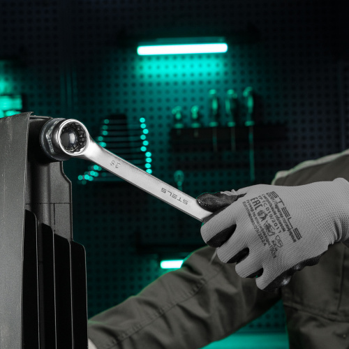 Ключ комбинированный, 25 мм, CrV, матовый хром Stels по ценам производителя в Москве с доставкой по всей России