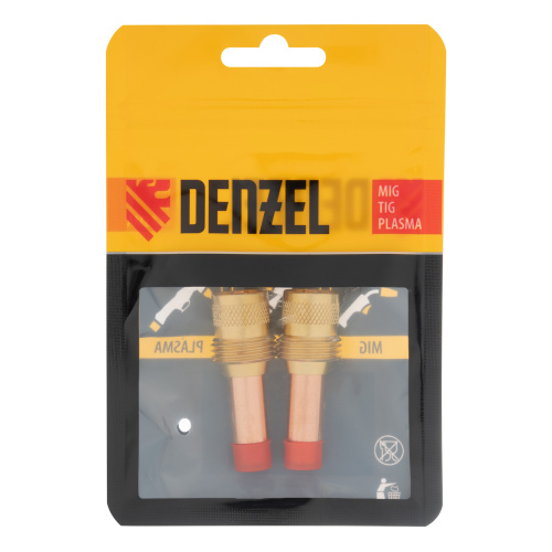 Держатель цанги с газовой линзой для электрода 2,4 мм, 2 шт Denzel по ценам производителя в Москве с доставкой по всей России