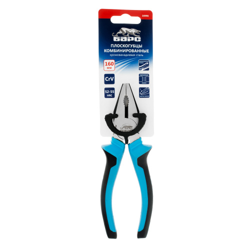 Плоскогубцы комбинированные 160 мм, хром-ванадий, двухкомпонентные рукоятки Барс по ценам производителя в Москве с доставкой по всей России