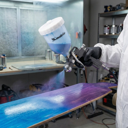 Набор пневмоинструмента, 5 предметов, быстросъемное соединение, краскораспылитель с верхним бачком Matrix по ценам производителя в Москве с доставкой по всей России