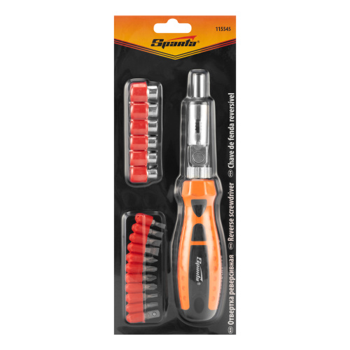 Отвертка реверсивная с шарниром, биты, торцевые головки, 18 шт, Sparta по ценам производителя в Москве с доставкой по всей России