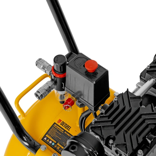 Компрессор безмасляный, малошумный  DLS 2250/100, 2250 Вт, 3x750, 100 л, 410 л/мин блок управления/ Denzel по ценам производителя в Москве с доставкой по всей России