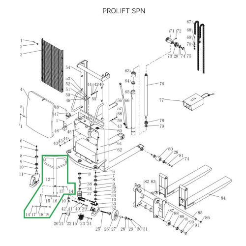 Ручка в сборе для штабелеров SPN по ценам производителя в Москве с доставкой по всей России