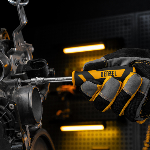 Набор инструментов, 1/2", 1/4", CrV, S2, пластиковый кейс, 82 предмета Denzel по ценам производителя в Москве с доставкой по всей России