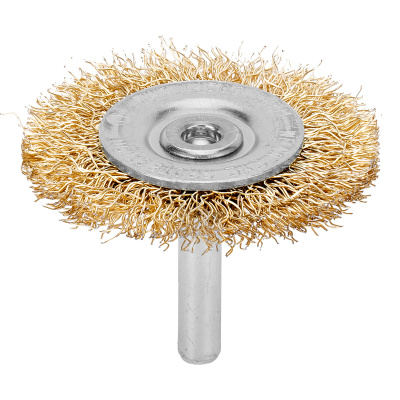Щетка для дрели, 50 мм, плоская со шпилькой, латунированная витая проволока Matrix по ценам производителя в Москве с доставкой по всей России