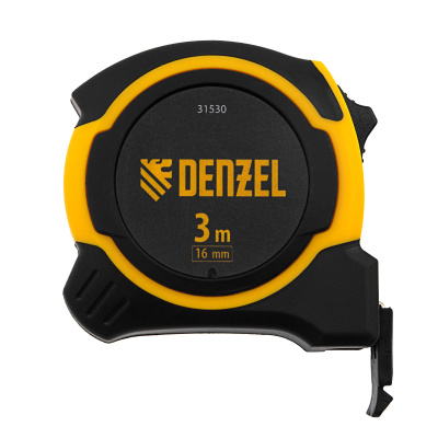 Рулетка 3м х 16мм, двухкомп. корпус, магнитный обрезиненный зацеп Denzel по ценам производителя в Москве с доставкой по всей России