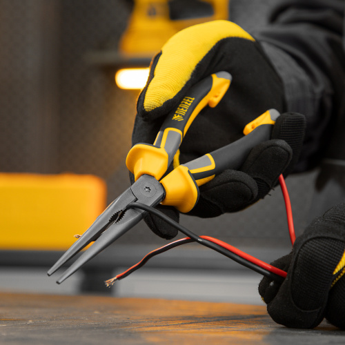 Длинногубцы прямые 205 мм, трехкомпонентные рукоятки Denzel по ценам производителя в Москве с доставкой по всей России