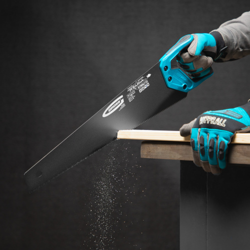 Ножовка по дереву "Piranha", 500 мм, 11-12 TPI, зуб-3D, каленый зуб, тефлоновое покрытие полотна, двухкомпонентная рукоятка Gross по ценам производителя в Москве с доставкой по всей России