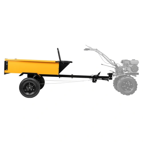 Прицеп для мотоблока TT-500, оцинк., груз. 500 кг, рег. сцепка, колеса 4.00-10, в упаковке Denzel по ценам производителя в Москве с доставкой по всей России