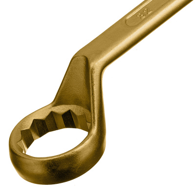 Ключ накидной, 30 х 32 мм, желтый цинк Сибртех по ценам производителя в Москве с доставкой по всей России