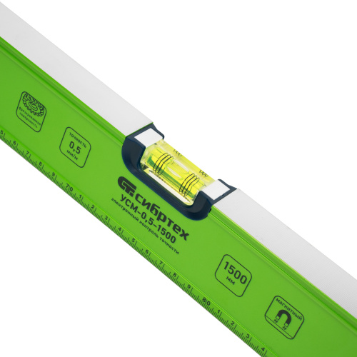 Уровень алюминиевый УСМ-0,5-1500, фрезерованный, 3 глазка, магнитный, рукоятки, 1500 мм Сибртех по ценам производителя в Москве с доставкой по всей России