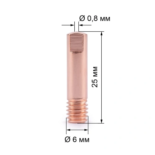 Наконечник М6х25х0.8 прямой (140.0059/MD0008-08) VARTEG купить в Москве с доставкой по всей России | ProtosMarket.ru