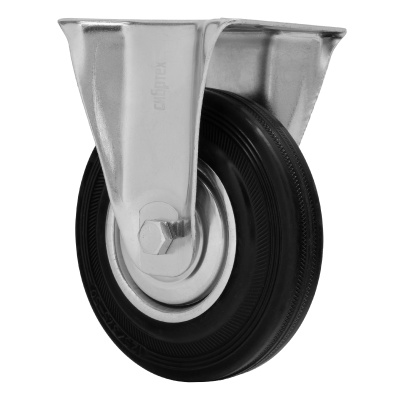 Колесо неповоротное D 125 мм, крепление  платформенное Сибртех по ценам производителя в Москве с доставкой по всей России