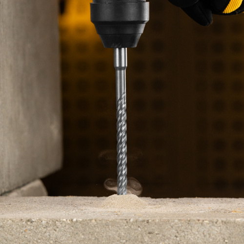 Бур по бетону, цельная крестовая пластина, 8x265 мм, SDS PLUS Denzel по ценам производителя в Москве с доставкой по всей России