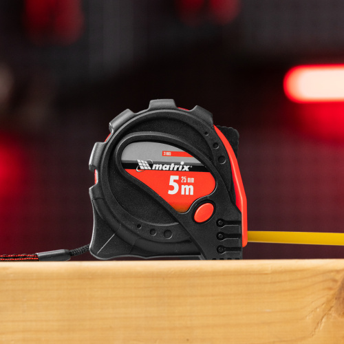 Рулетка Status Magnet 3 fixations,5 м х 25 мм,обрезиненный корпус,зацеп с магнитом Matrix по ценам производителя в Москве с доставкой по всей России
