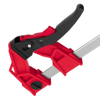 Струбцина реечная быстрозажимная, усиленная, пластиковый корпус рычажно-храповой механизм 300 х 100 х 456 мм, штанга 5 х 22 мм Matrix по ценам производителя в Москве с доставкой по всей России