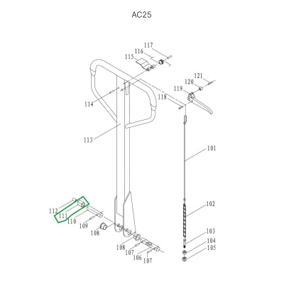 Нажимной ролик ручки для гидравлических тележек JC20 по ценам производителя в Москве с доставкой по всей России