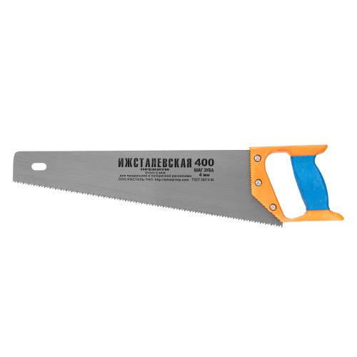 Ножовка по дереву, 400 мм, шаг зубьев 4 мм, пластиковая рукоятка по ценам производителя в Москве с доставкой по всей России