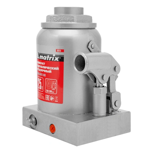 Домкрат гидравлический бутылочный, 25 т, высота подъема 230-360 мм Matrix по ценам производителя в Москве с доставкой по всей России