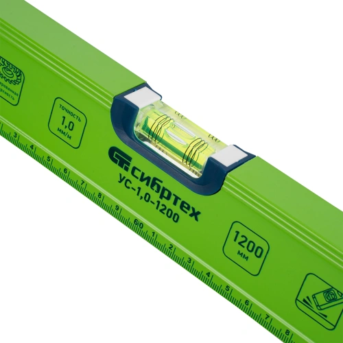 Уровень алюминиевый УС-1, 0-1200, фрезерованный, 3 глазка, рукоятки, 1200 мм Сибртех по ценам производителя в Москве с доставкой по всей России