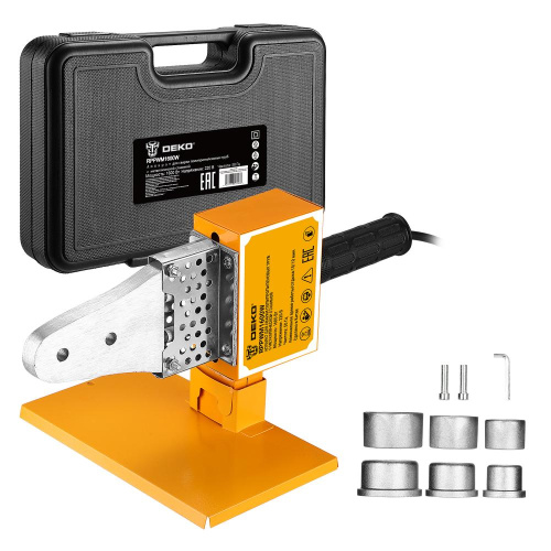 Аппарат для сварки полипропиленовых труб с металлической станиной DEKO RPPWM1600W в пластиковом кейс по ценам производителя в Москве с доставкой по всей России