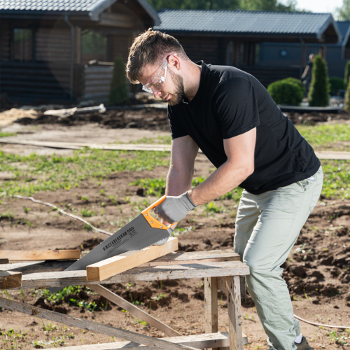 Ножовка по дереву, 500 мм, шаг зубьев 6.5 мм, пластиковая рукоятка по ценам производителя в Москве с доставкой по всей России