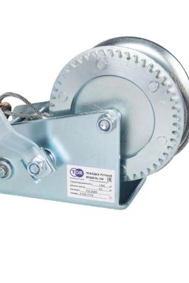 Лебедка ручная барабанная с тросом 1300кг  10м оцинкованная TOR FD купить в Москве с доставкой по всей России | ProtosMarket.ru