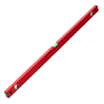 Уровень алюминиевый, 1000 мм, 3 глазка, красный, линейка Matrix по ценам производителя в Москве с доставкой по всей России