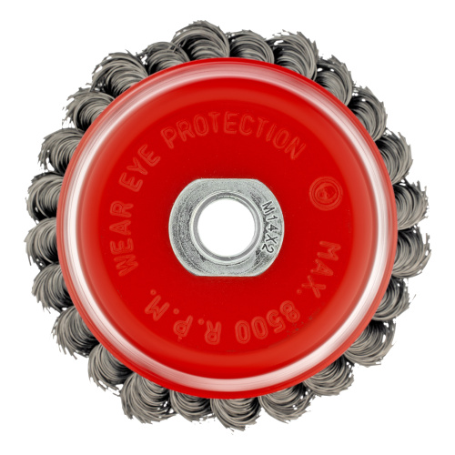 Щетка для УШМ, 100 мм, М14, "чашка", крученая проволока 0.35 мм Matrix по ценам производителя в Москве с доставкой по всей России